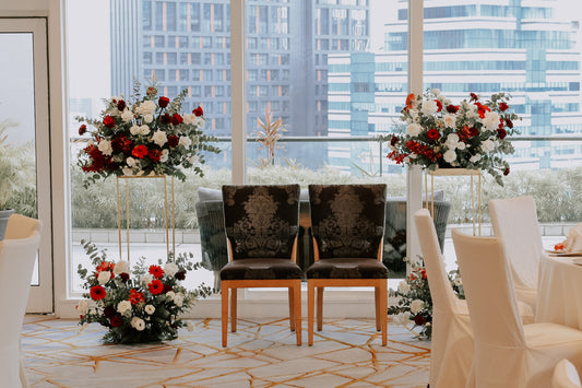Glamorous Red & White Wedding Celebrations at Church of The Holy Spirit and Four Seasons Hotel
